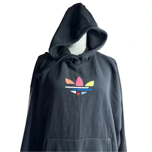 Adidas Originals Adicolor Shattered Trefoil Oversized Hooded Sweatshirt - Picture 5 of 11